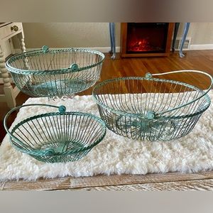 🧺3 Wire Farmhouse Oval Baskets🧺